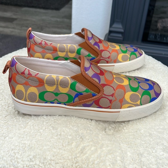 Coach Men's 10.5D Pride Slip-On Skate Sneakers NWT. - Picture 1 of 9